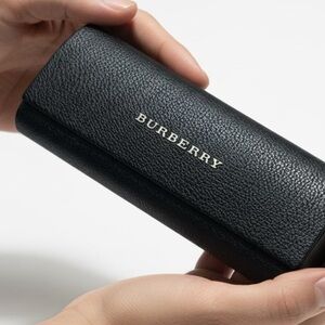 💯 Authentic Burberry Black Leather Eyewear Case – Luxury Replacement